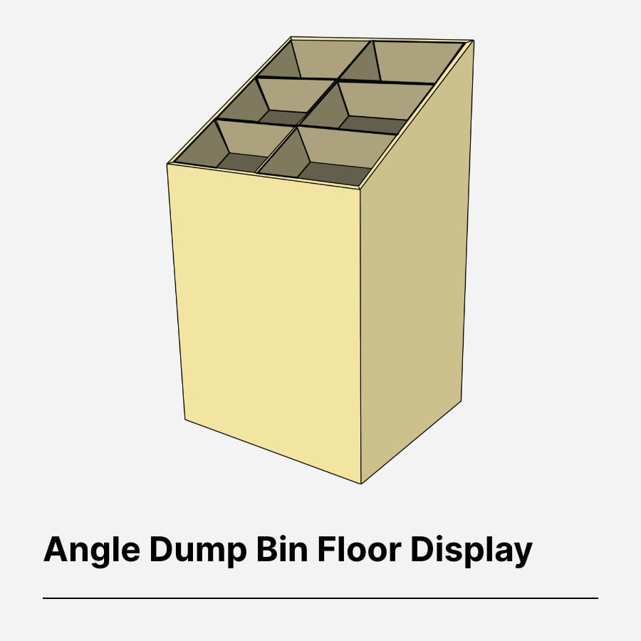 Angle Dump Bin Floor Display@2x