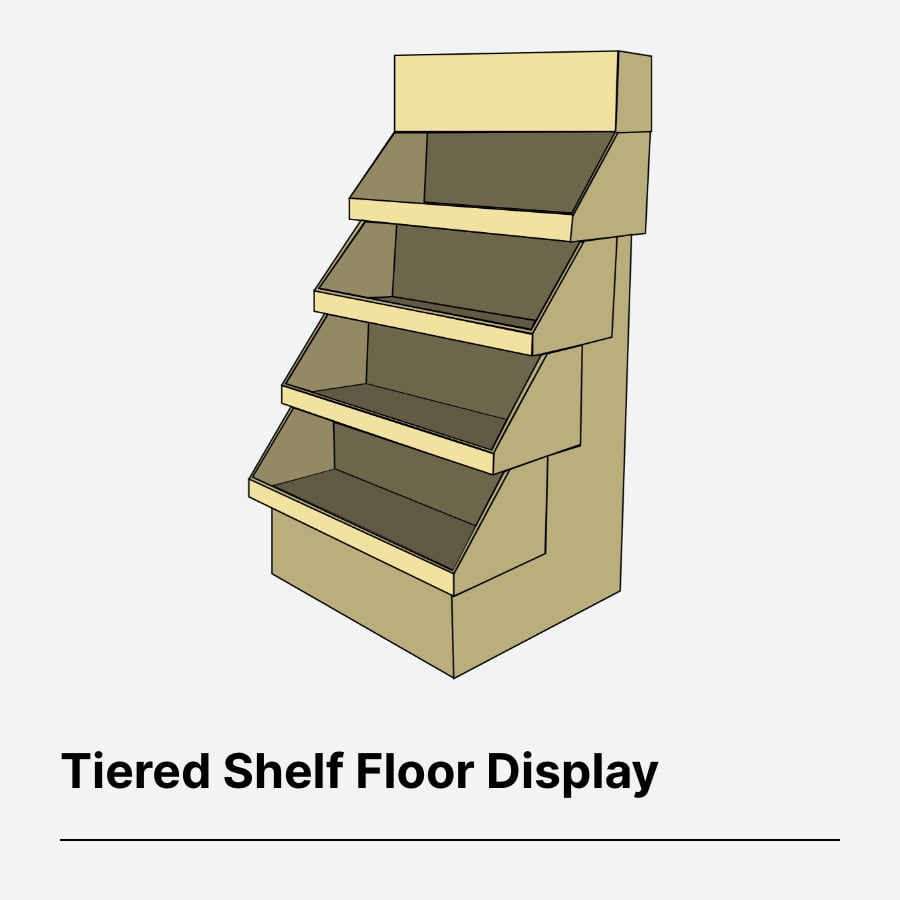 Tiered Shelf Floor Display@2x