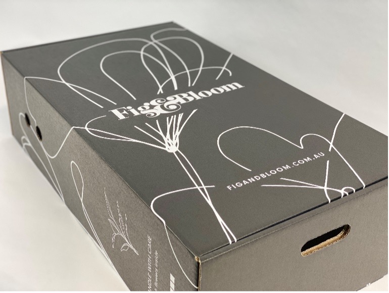Fig & Blooms customised packaging needed to be aesthetically pleasing and be able to withstand the stresses of the supply chain.