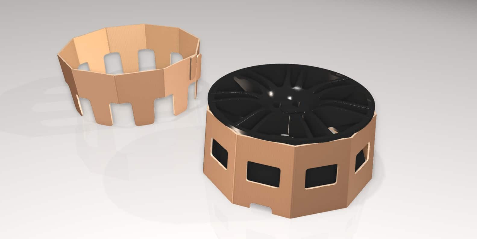 corrugated packaging CAD model